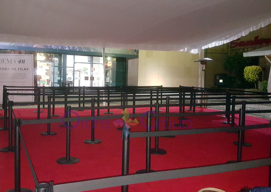 Cordon amarillo con alfombra amarilla